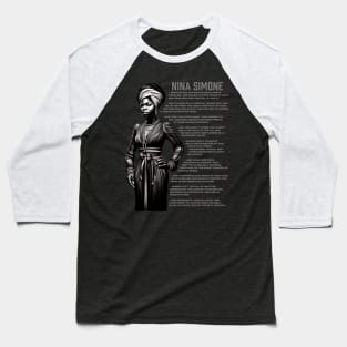 Nina Simone Baseball T-Shirt